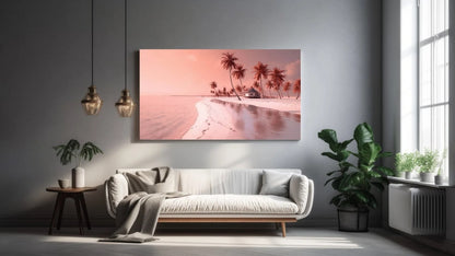 Beautiful Beach Pink Sand Canvas Print