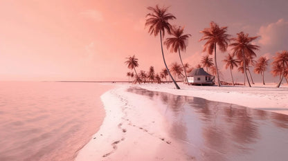 Beautiful Beach Pink Sand Canvas Print