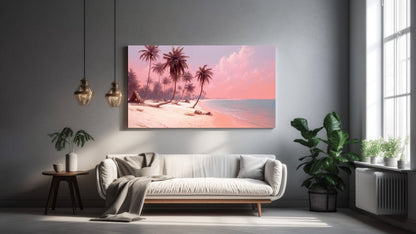 Pinky Vibes Beach, Canvas Print